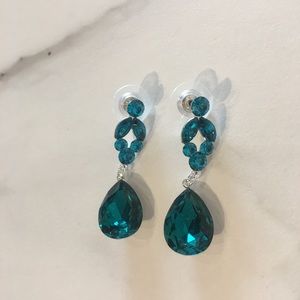 NWT CZ Crystal earring CE335 by Jim Ball Bl Zircon